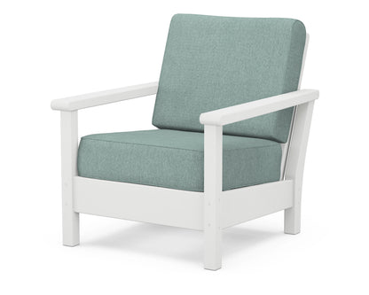 POLYWOOD® Harbour Deep Seating Chair in White / Glacier Spa