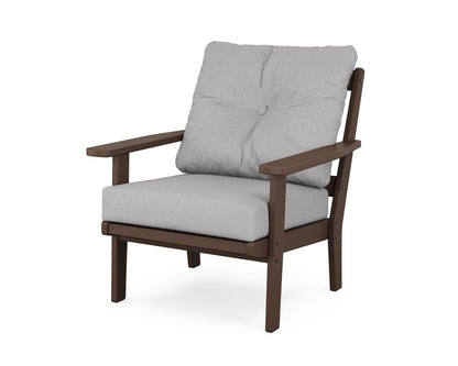 POLYWOOD® Oxford Deep Seating Chair in Mahogany / Granite