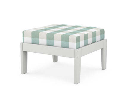 Unbranded Modular Ottoman - Classic in White / Buffalo Plaid Glacier Spa