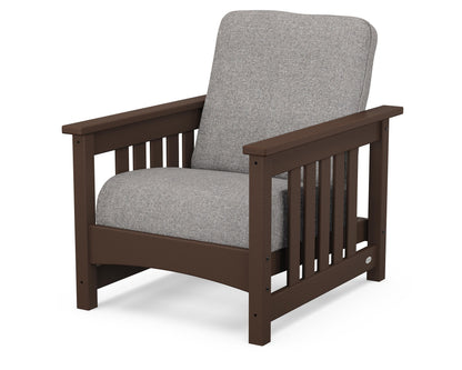 POLYWOOD® Club Mission Chair in Mahogany / Grey Mist