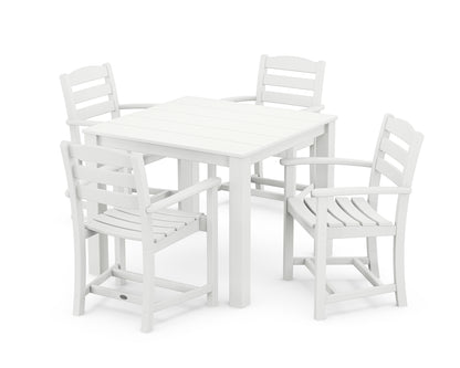 POLYWOOD® La Casa Cafe' 5-Piece Parsons Dining Set in White