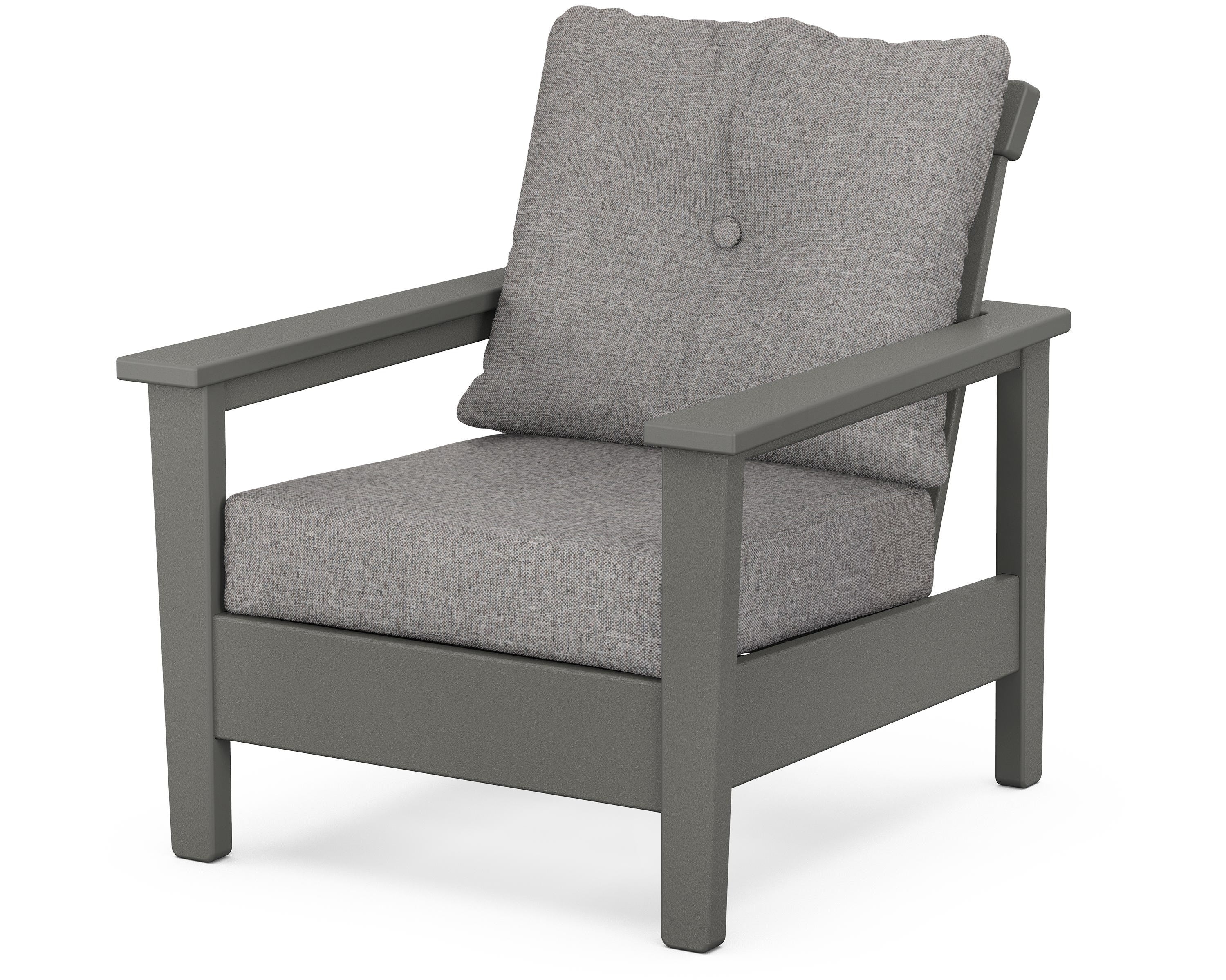 POLYWOOD® Prescott Deep Seating Chair in Slate Grey / Grey Mist