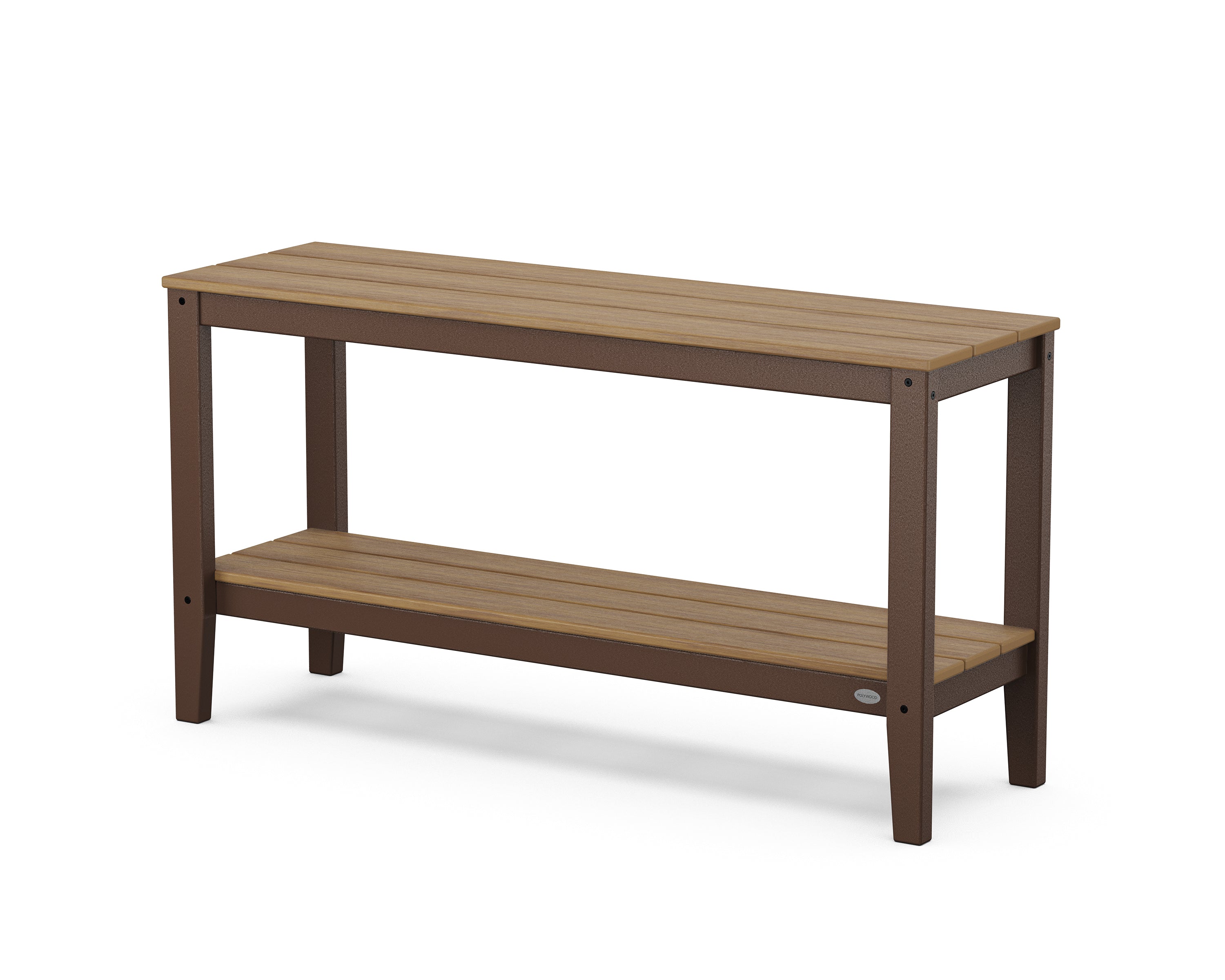 POLYWOOD® Newport 55" Console Table in Mahogany / Natural