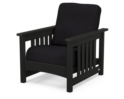 POLYWOOD® Club Mission Chair in Black / Midnight Linen
