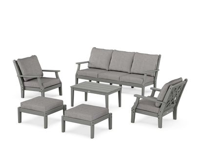 Country Living Wovendale 6-Piece Lounge Sofa Set in Slate Grey / Grey Mist