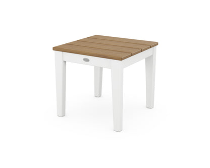 POLYWOOD® Newport 18" End Table in White / Natural