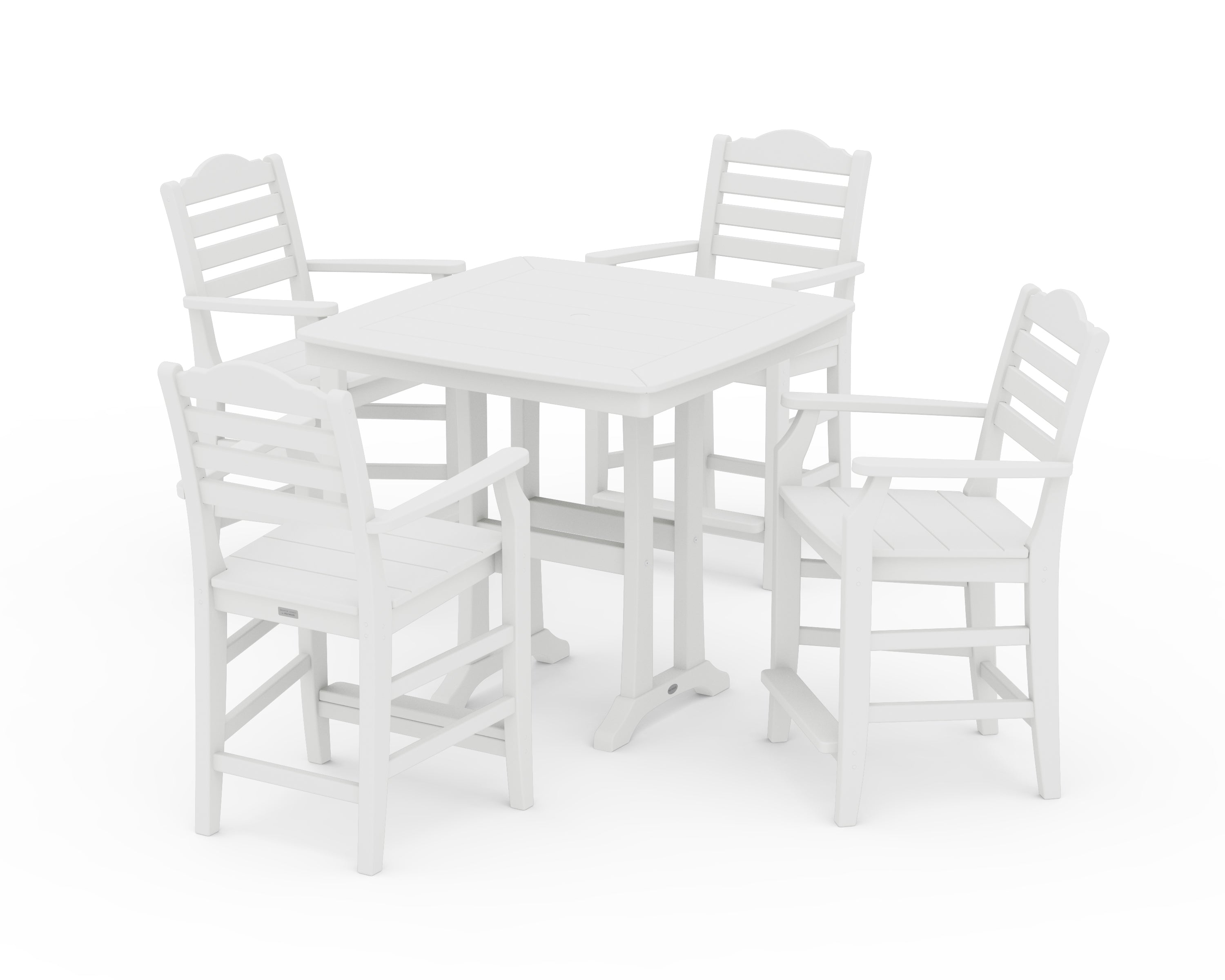 Draper James™ by  POLYWOOD® Savannah 5-Piece Counter Set with Trestle Legs in White