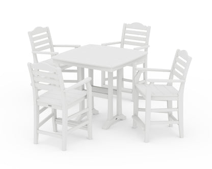 Draper James™ by  POLYWOOD® Savannah 5-Piece Counter Set with Trestle Legs in White