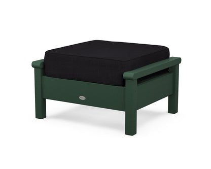 POLYWOOD® Harbour Deep Seating Ottoman in Green / Midnight Linen