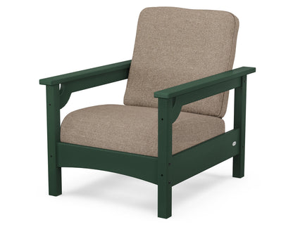 POLYWOOD® Club Chair in Green / Spiced Burlap