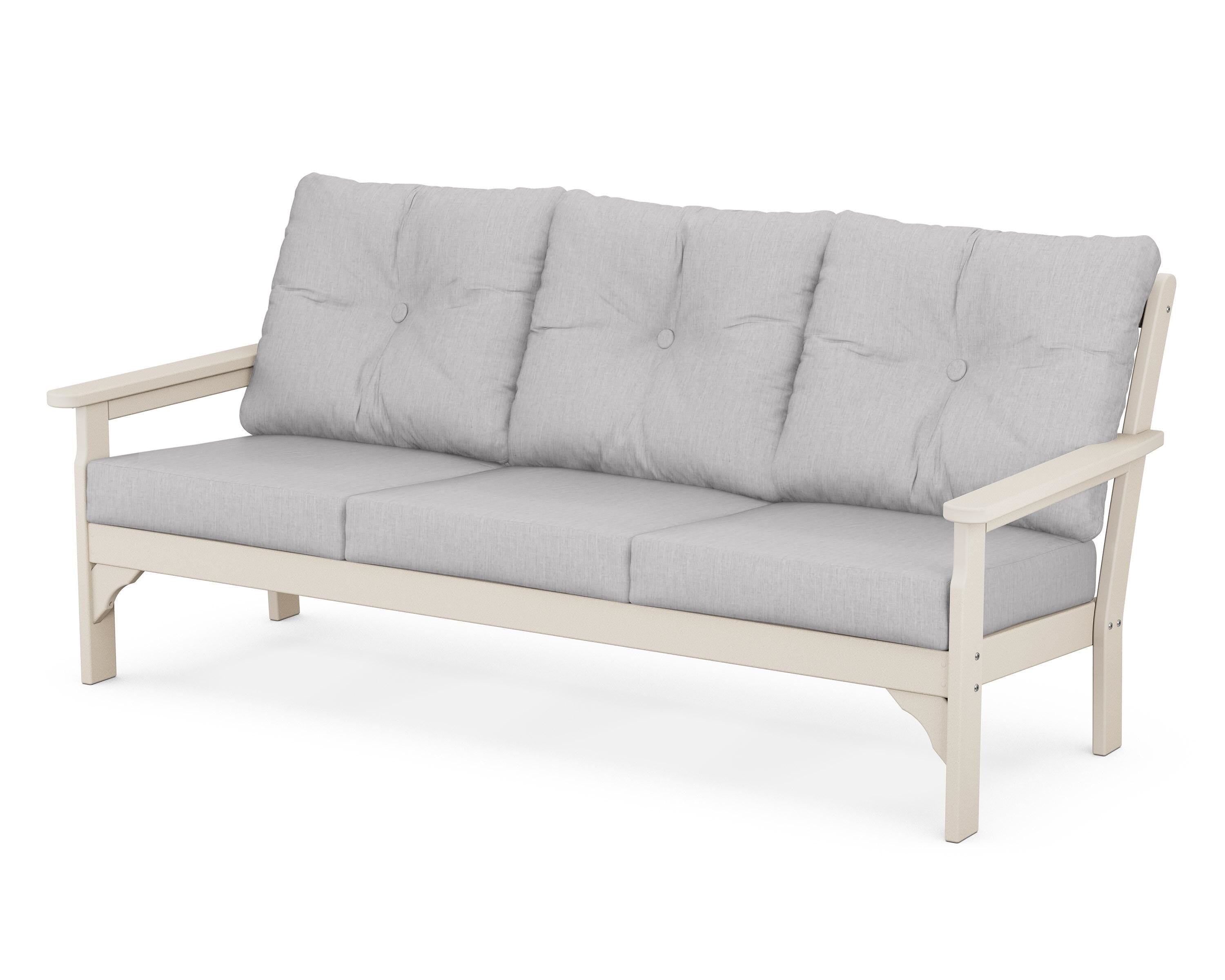 POLYWOOD® Vineyard Deep Seating Sofa in Sand / Granite