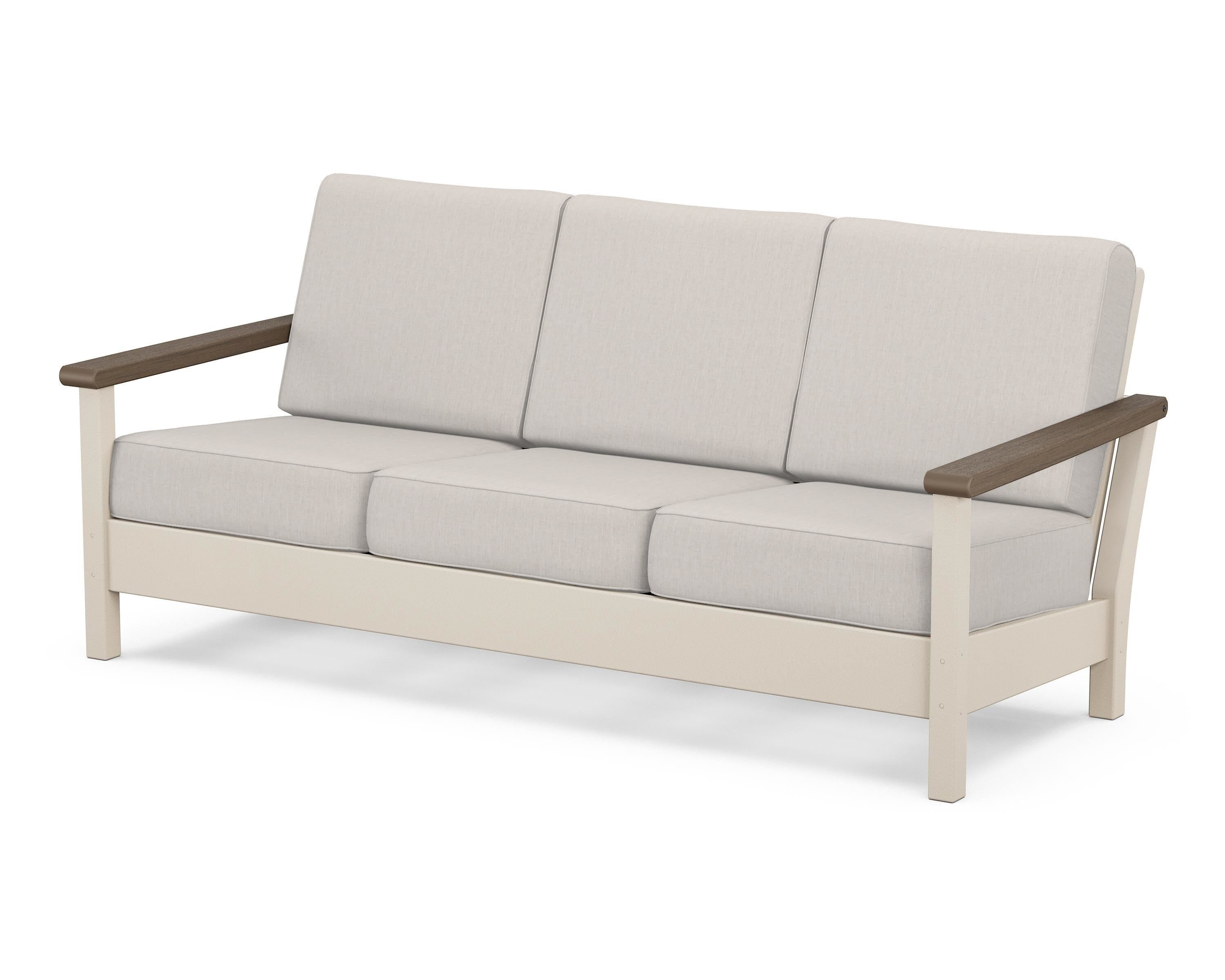 POLYWOOD® Harbour Deep Seating Sofa in Sand / Kona / Cast Ash