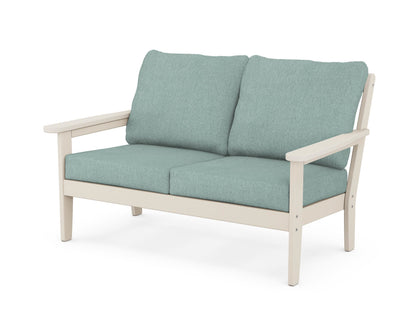 Country Living Cottage Deep Seating Loveseat in Sand / Glacier Spa