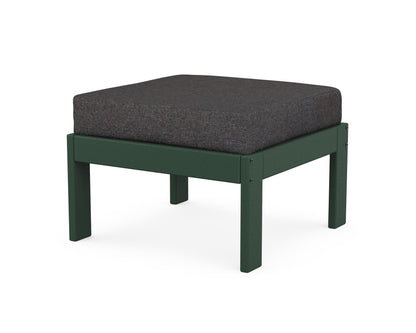 POLYWOOD® Vineyard Modular Ottoman in Green / Ash Charcoal