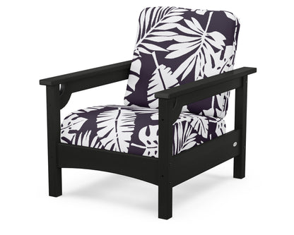 POLYWOOD® Club Chair in Black / Leaf Navy