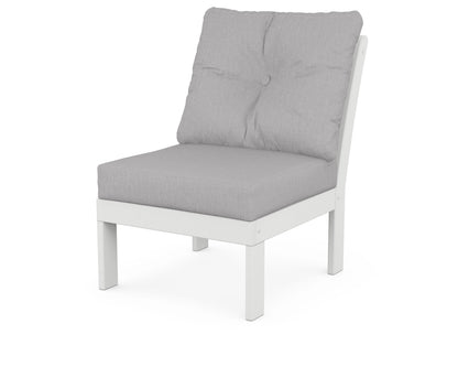 POLYWOOD® Vineyard Modular Armless Chair in White / Granite
