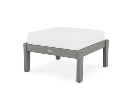 Martha Stewart by POLYWOOD® Chinoiserie Deep Seating Ottoman in Slate Grey / Natural