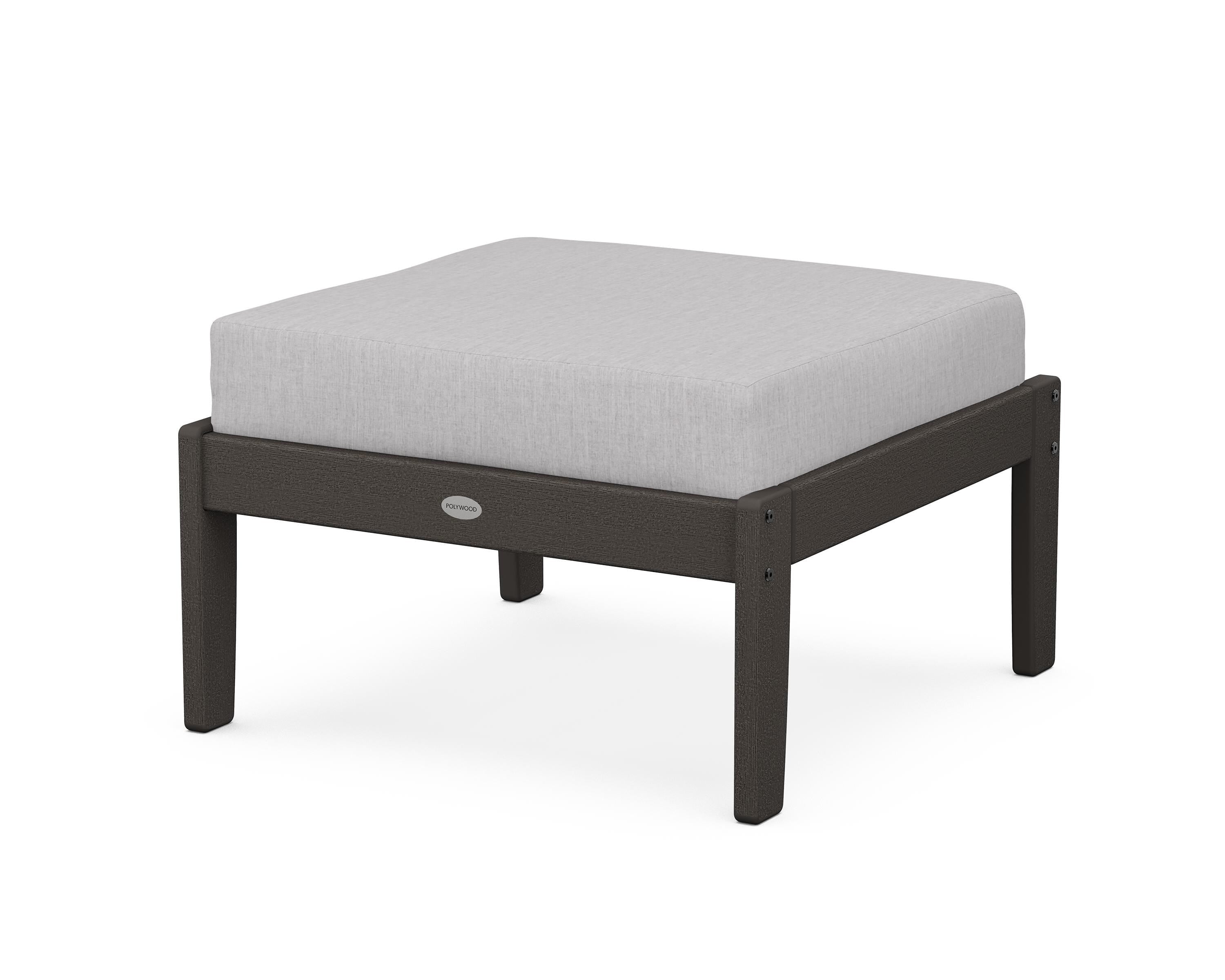 POLYWOOD® Braxton Deep Seating Ottoman in Vintage Coffee / Granite