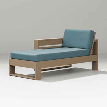 PW Designer Series Latitude Modular Left Arm Chaise in Vintage Sahara / Ocean Teal