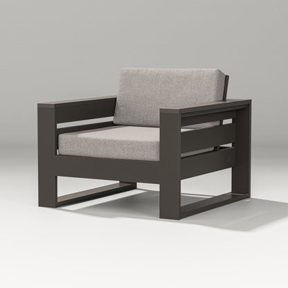 PW Designer Series Latitude Lounge Chair in Vintage Coffee / Weathered Tweed