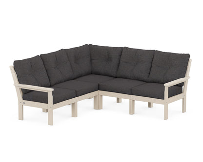 POLYWOOD® Vineyard 5-Piece Sectional in Sand / Ash Charcoal