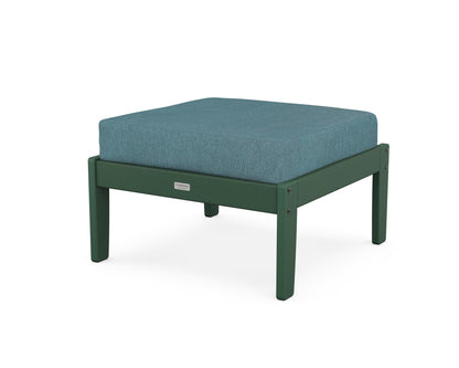 Country Living Cottage Deep Seating Ottoman in Green / Ocean Teal