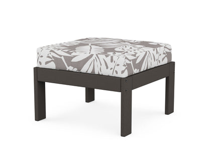 POLYWOOD® Vineyard Modular Ottoman in Vintage Coffee / Leaf Grey Mist