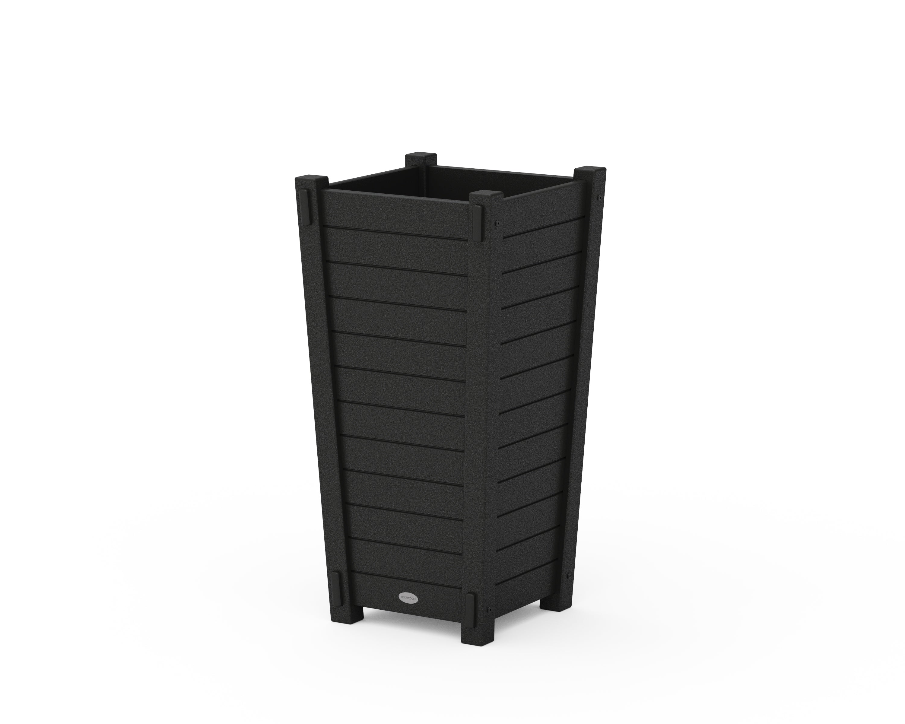POLYWOOD® Nautical Tapered Square Planter Box in Black