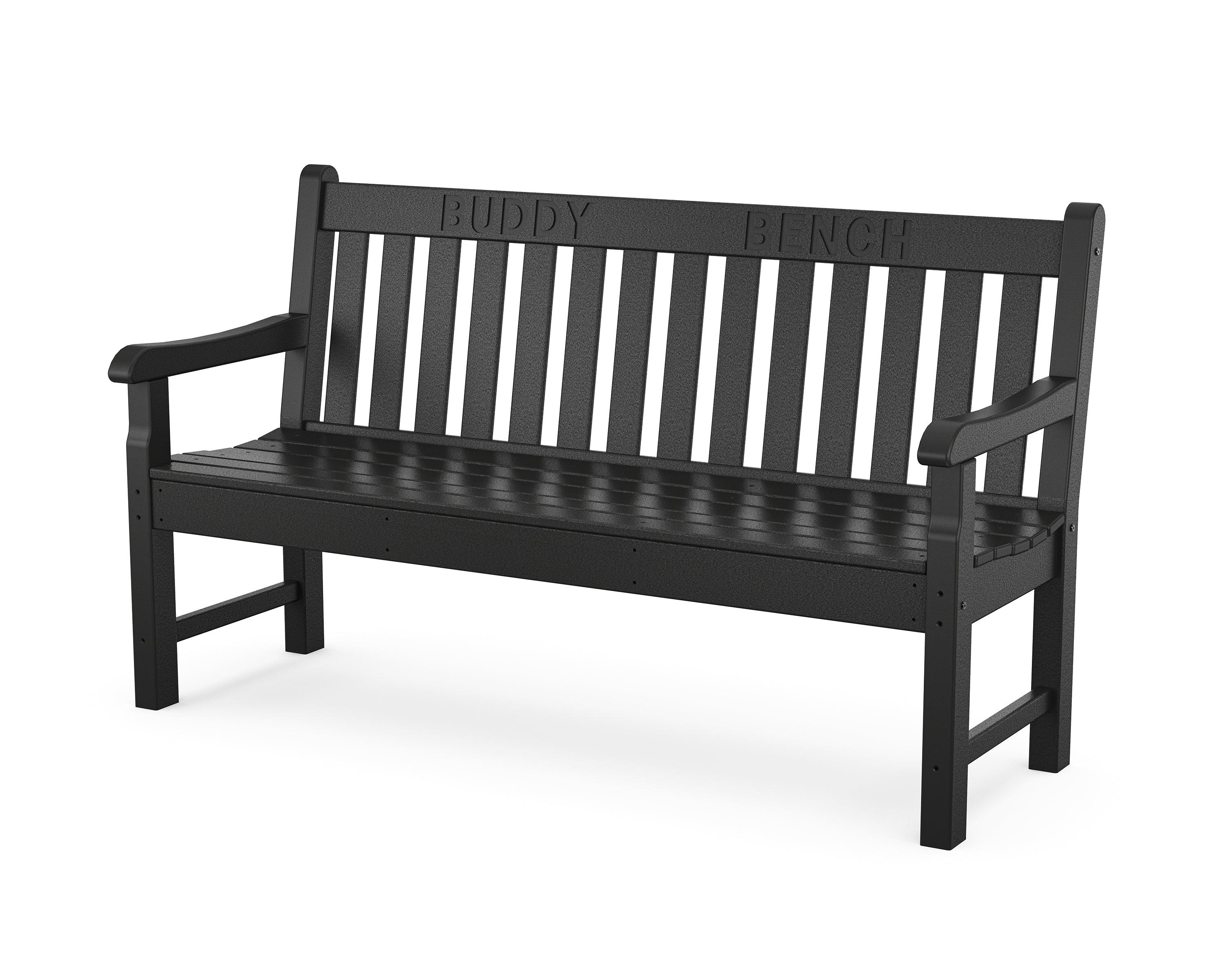 POLYWOOD® 60" Buddy Bench in Black