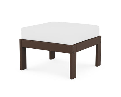 POLYWOOD® Vineyard Modular Ottoman in Mahogany / Natural