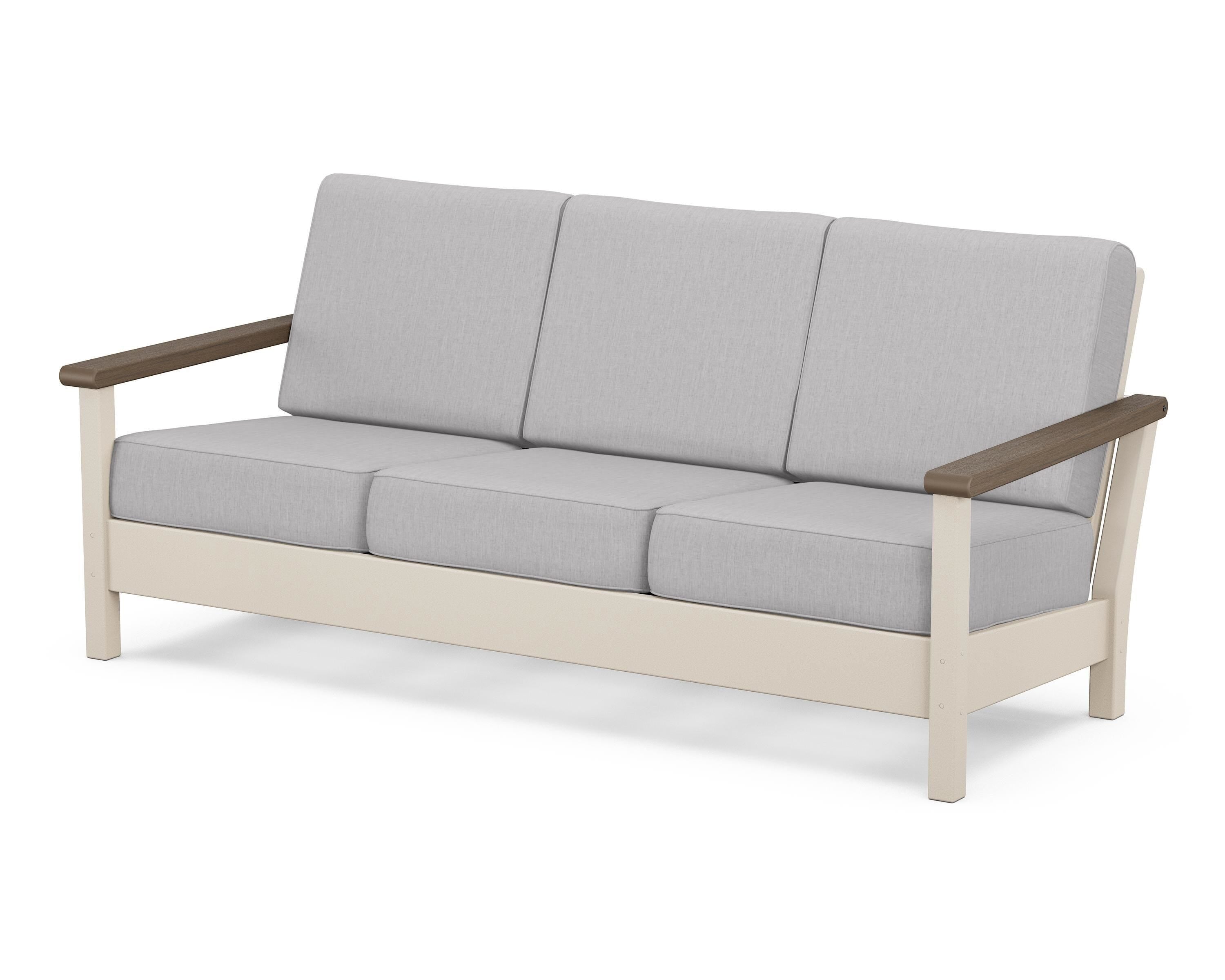 POLYWOOD® Harbour Deep Seating Sofa in Sand / Kona / Granite