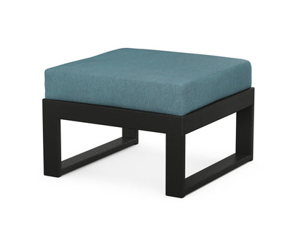 Unbranded Modular Ottoman - Modern in Black / Ocean Teal