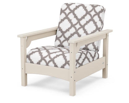 POLYWOOD® Club Chair in Sand / Trellis Grey Mist