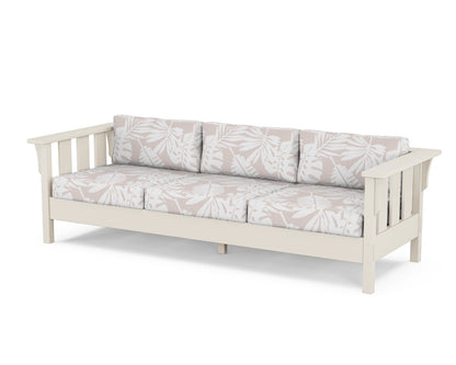 Martha Stewart by POLYWOOD® Acadia Deep Seating Sofa in Sand / Leaf Dune Burlap