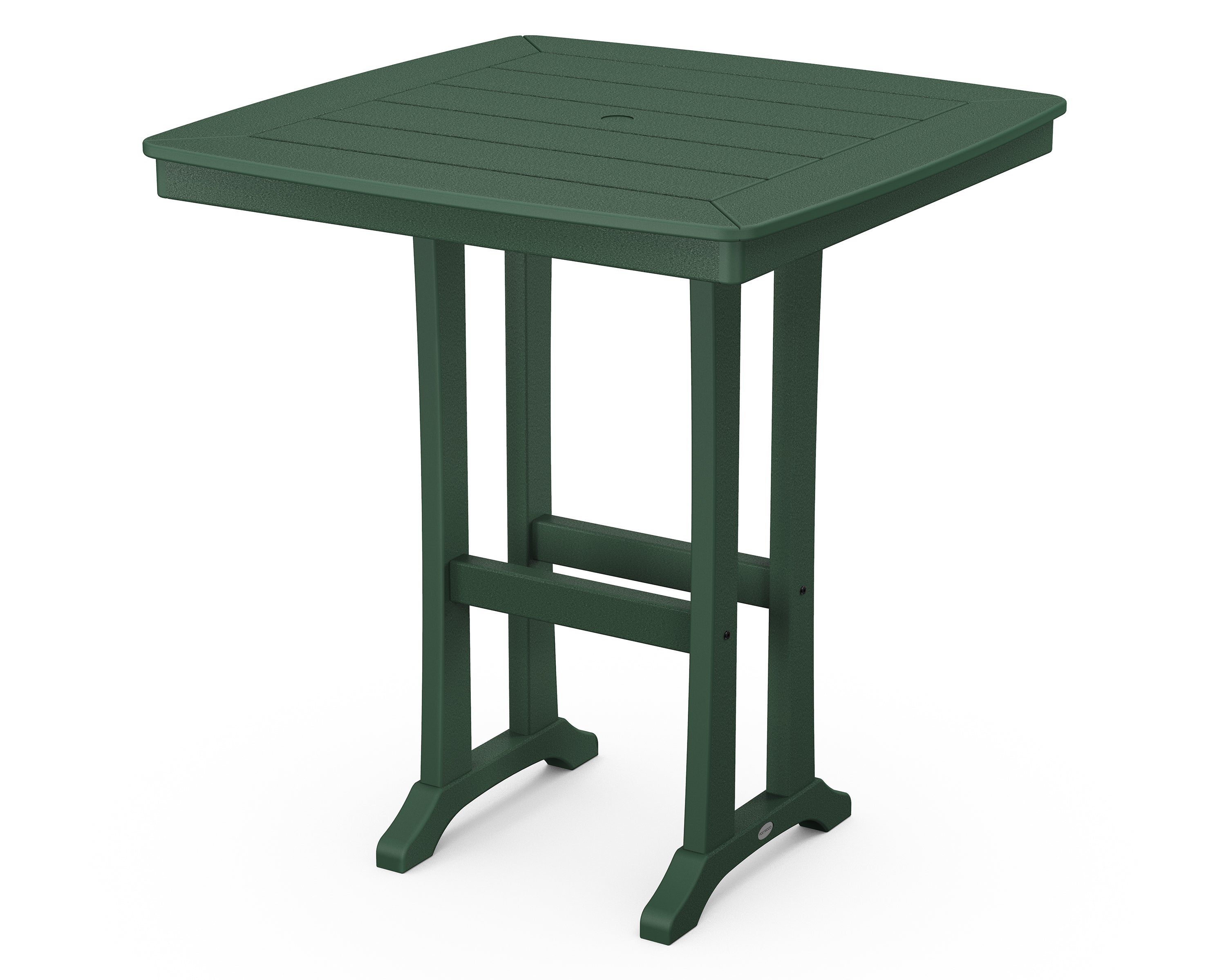 POLYWOOD® Nautical Trestle 37" Bar Table in Green
