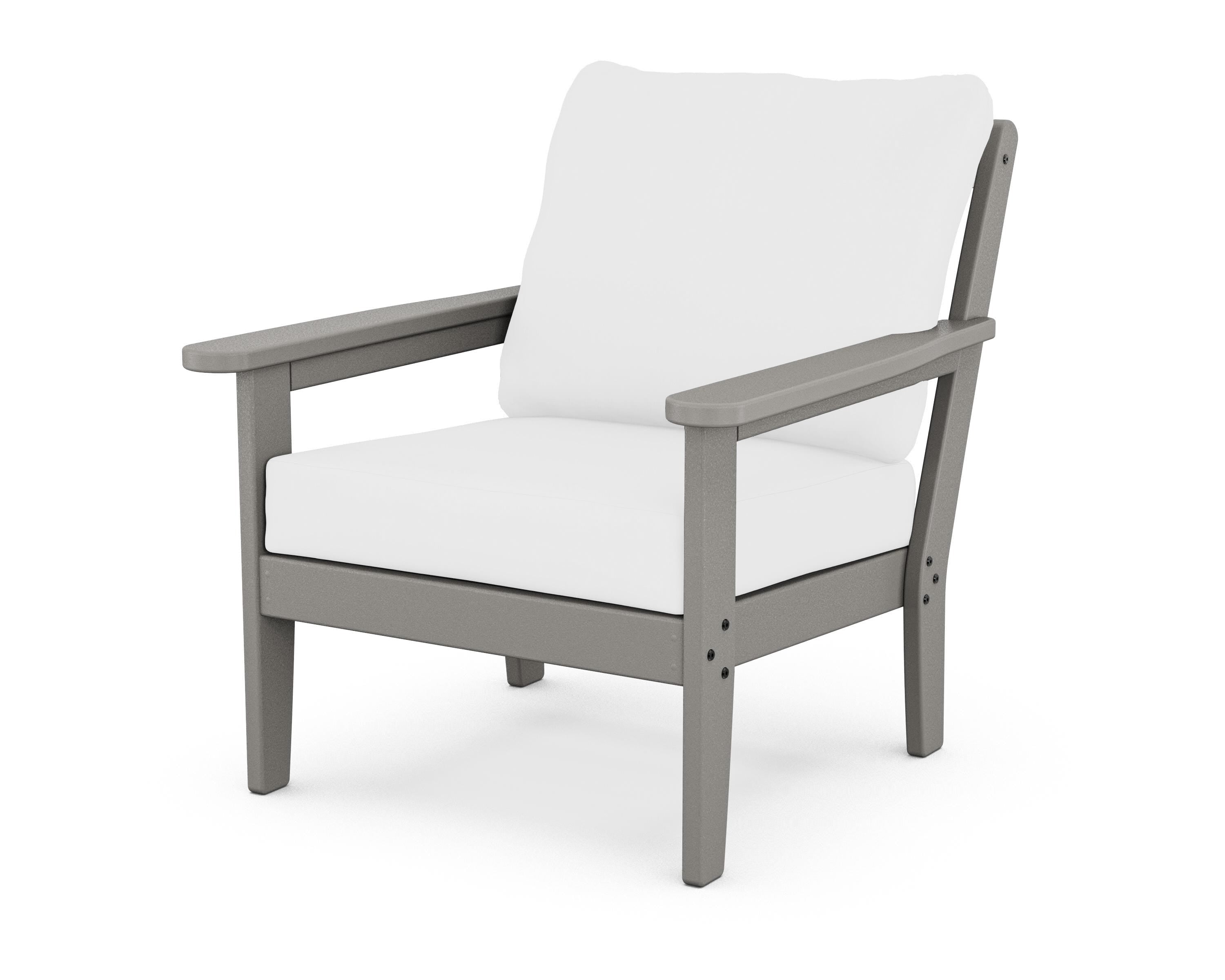 Country Living Cottage Deep Seating Chair in Slate Grey / Natural