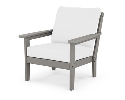 Country Living Cottage Deep Seating Chair in Slate Grey / Natural