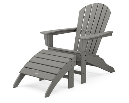 POLYWOOD® South Beach Adirondack 2-Piece Set in Slate Grey