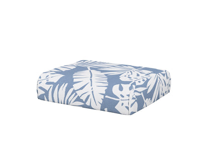POLYWOOD® Club Ottoman Cushion in Leaf Sky Blue