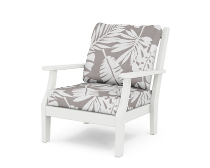 Country Living Wovendale Deep Seating Chair in White / Leaf Grey Mist