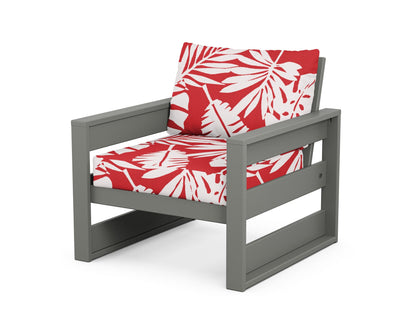 POLYWOOD® Westport Club Chair in Slate Grey / Leaf Crimson