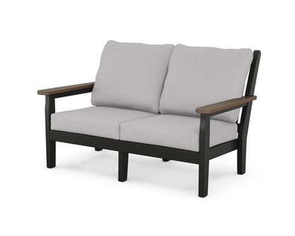 POLYWOOD® Chippendale Deep Seating Loveseat in Black / Kona / Granite