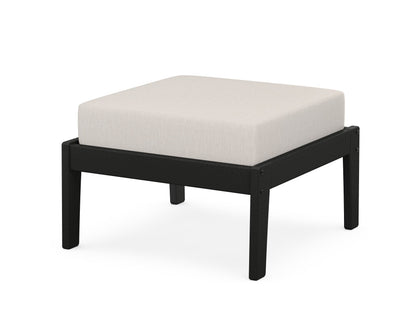 Unbranded Deep Seating Ottoman in Black / Cast Ash
