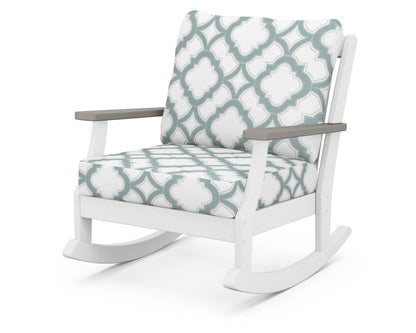 Braxton Deep Seating Rocking Chair - White