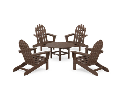 POLYWOOD® Classic Adirondack 5-Piece Conversation Set in Mahogany