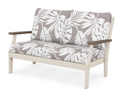 POLYWOOD® Braxton Deep Seating Loveseat in Sand / Kona / Leaf Grey Mist