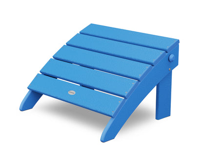 POLYWOOD® Classic Oversized Adirondack Folding Ottoman in Pacific Blue