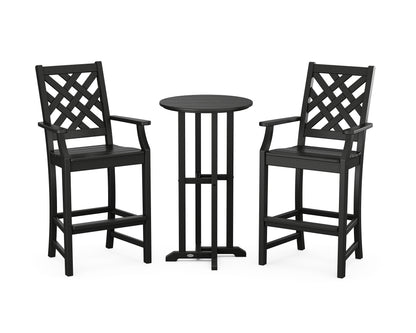 Country Living Wovendale 3-Piece Farmhouse Bar Set in Black