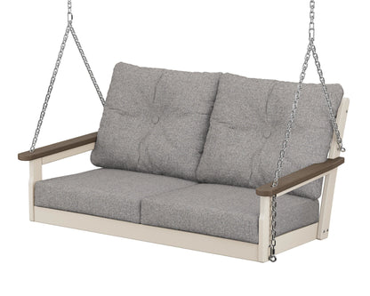 POLYWOOD® Vineyard Deep Seating Swing in Sand / Kona / Grey Mist