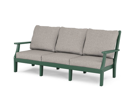Country Living Wovendale Deep Seating Sofa in Green / Weathered Tweed